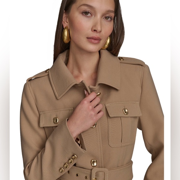 Donna Karan Women's Belted Crepe Jacket - Picture 4 of 5